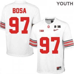 Youth NCAA Ohio State Buckeyes Joey Bosa #97 College Stitched Diamond Quest 2015 Patch Authentic Nike White Football Jersey RB20O42DC